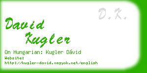 david kugler business card